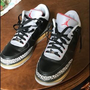 2008 AIR JORDAN FUSION AJF 3 AF1 BLACK CEMENT